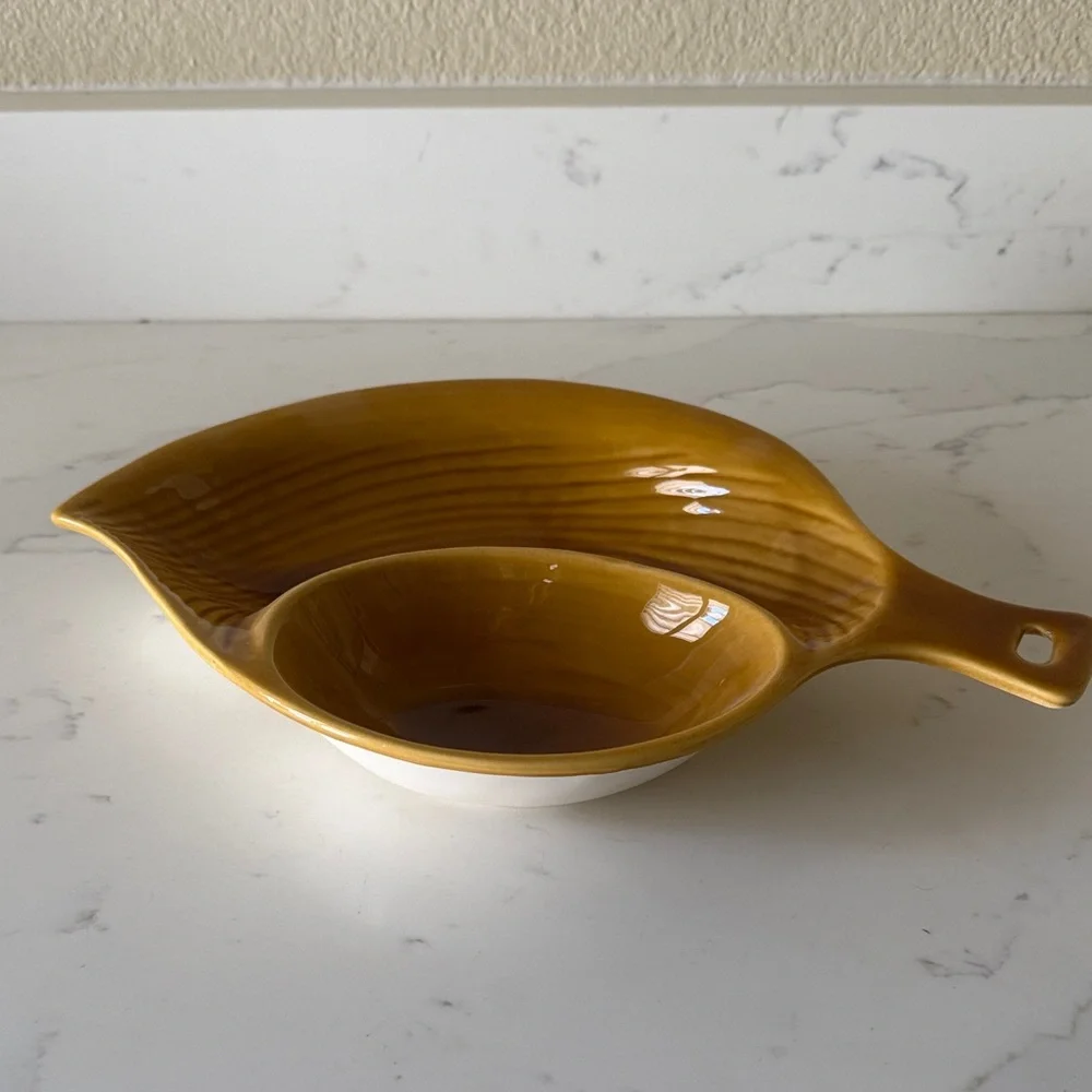 Mid Century Modern Florence Leaf Dish California
